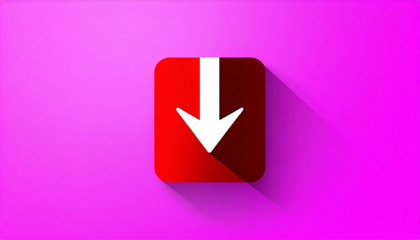 The icon features a sleek design embodying a stylized representation of a downloadable banner graphic with a subtle texture that gives it depth The vibrant shade of ff3a5c a bold pinkishred dominates the icon drawing attention and conveying a sense o-1